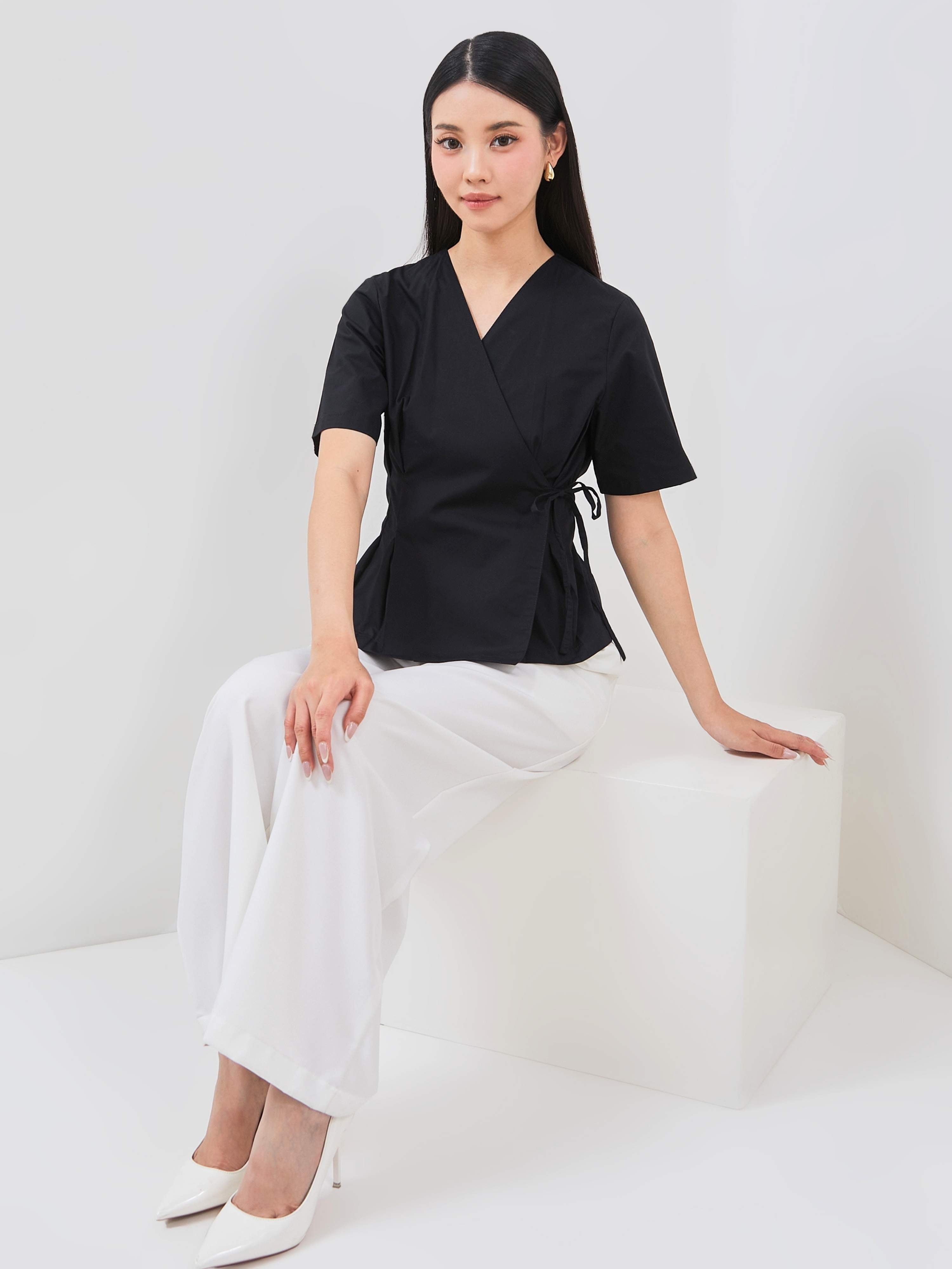 Ms Daisy Adora Kimono-like Tied Top Long Sleeve