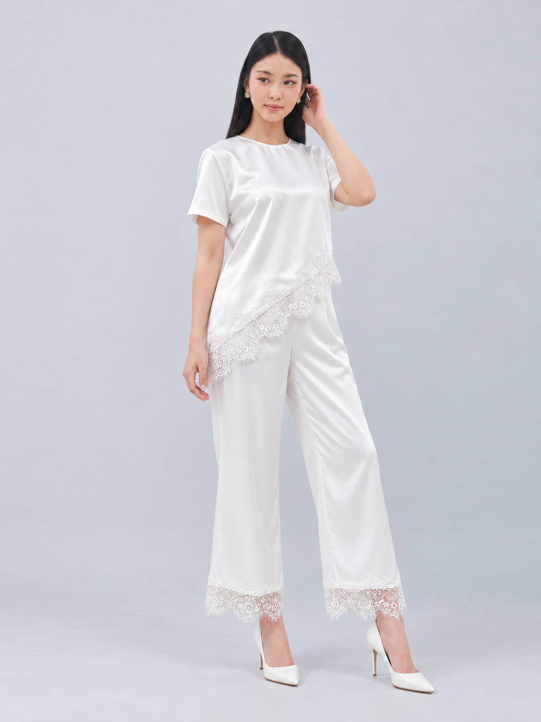 Ms Daisy Jesslyn Satin Lace Top